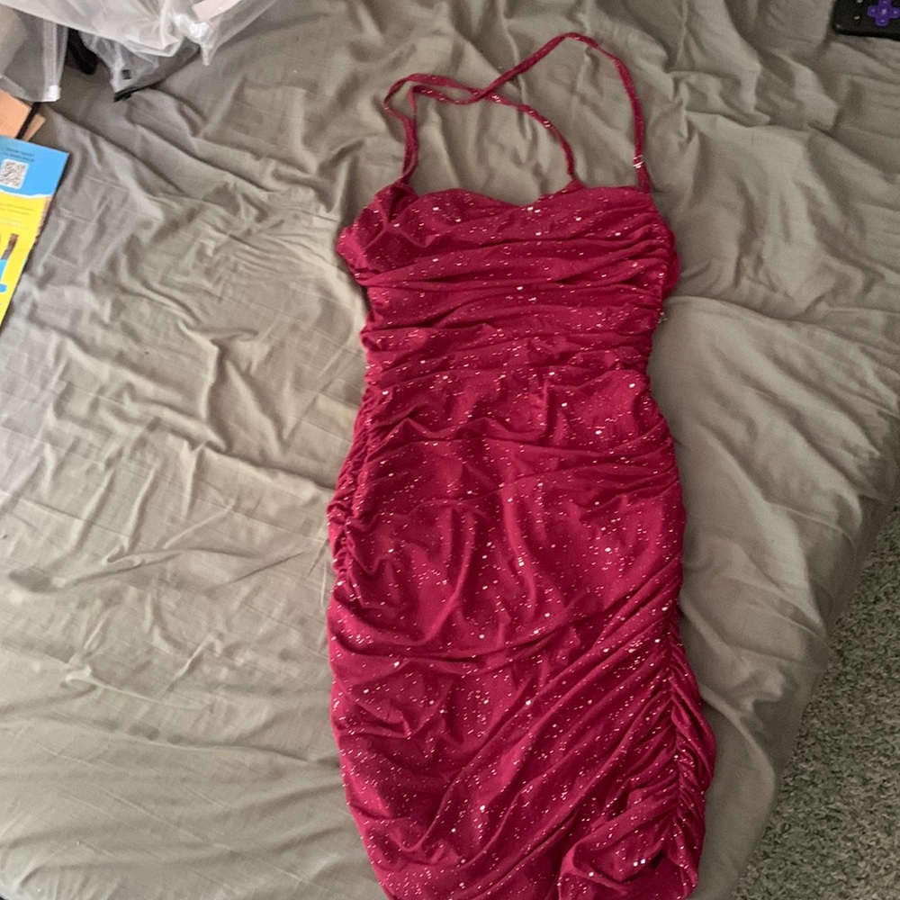 shein sparkly pink dress